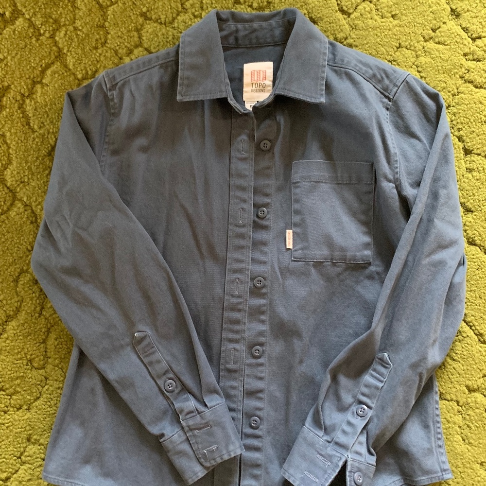 Topo Designs Women's Dirt Shirt (old style) navy size small